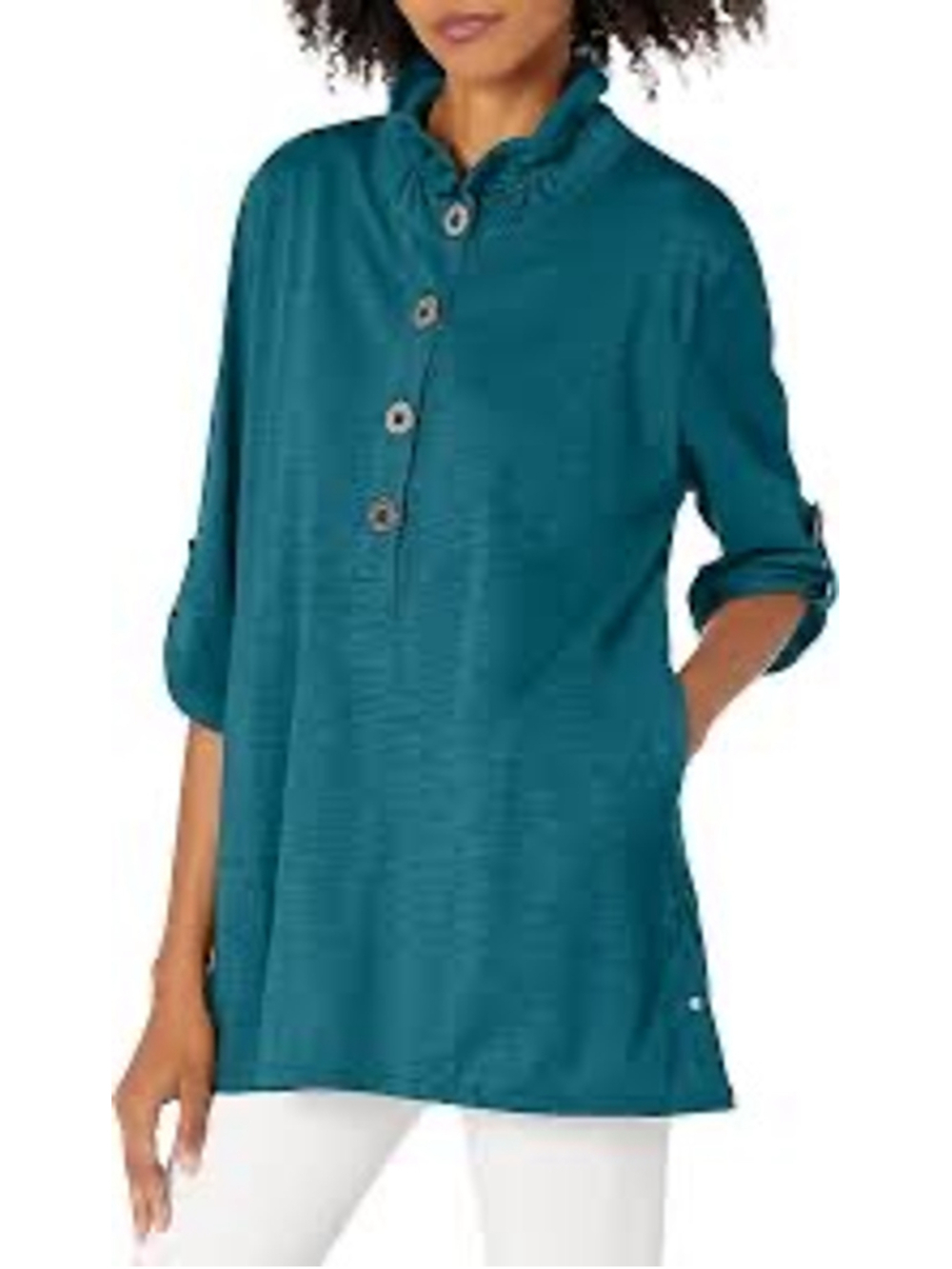 Neon Buddha Bellano Top 100% Cotton Womens Size Small Lagenlook Travel Casual